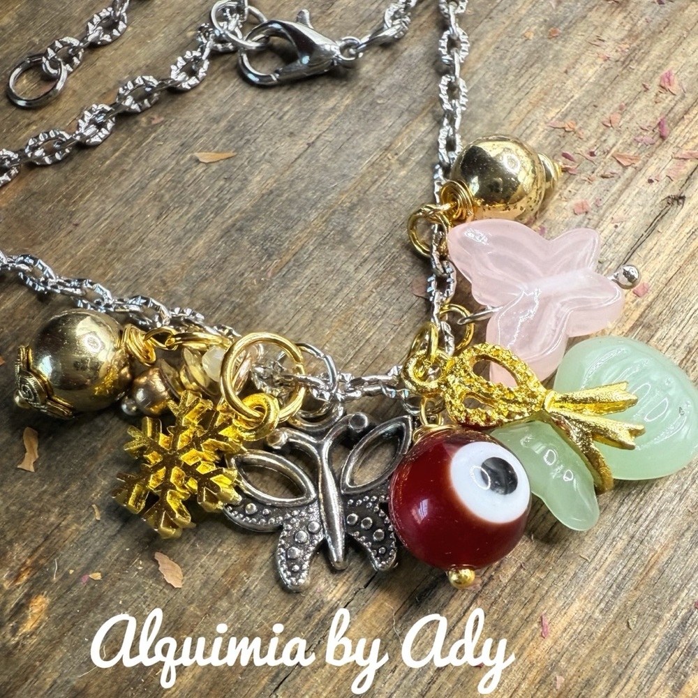Jade charms adorned bracelet